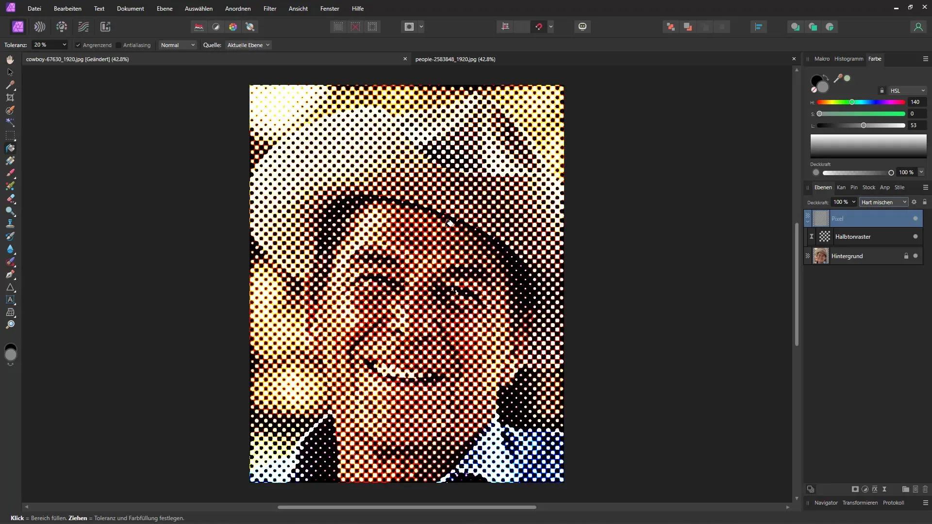 Creating a halftone raster effect in Affinity Photo - A comprehensive guide