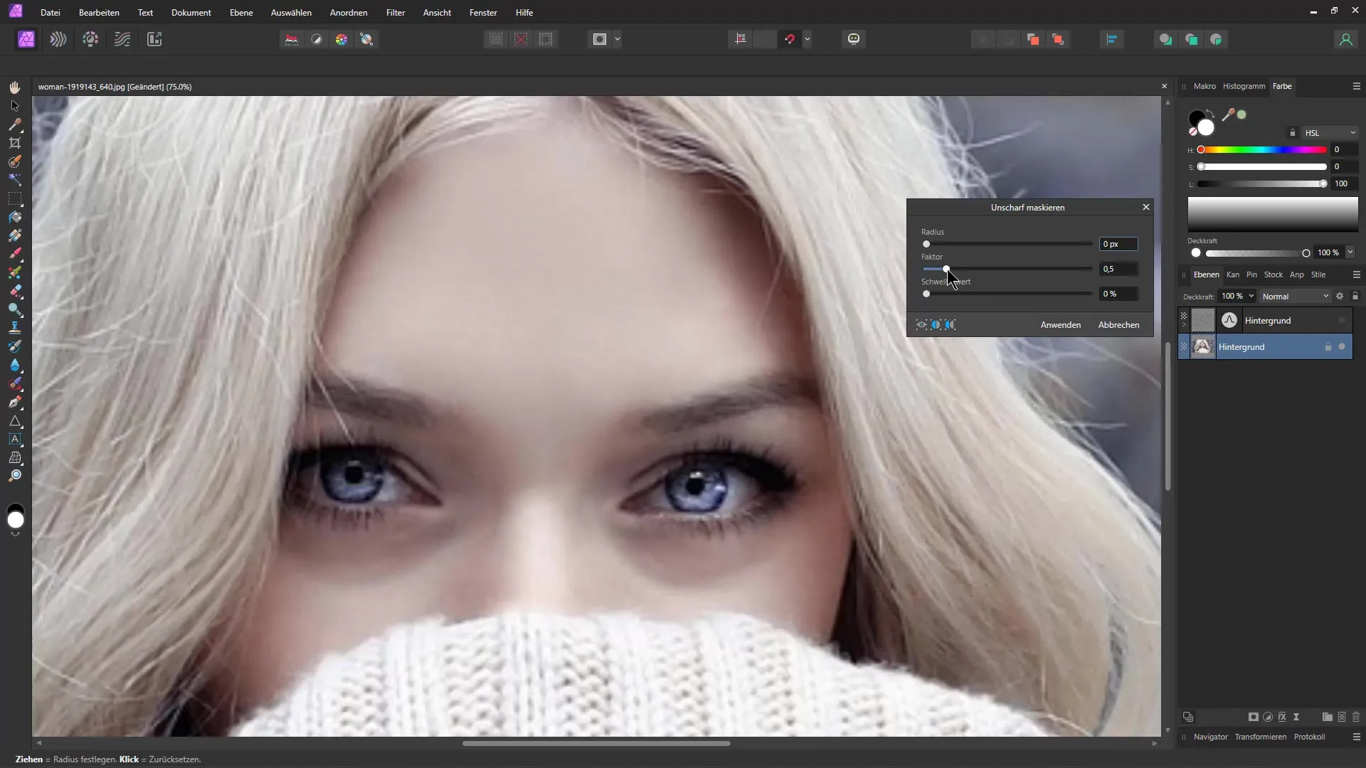 Effective strategies for optimizing images with low resolution in Affinity Photo