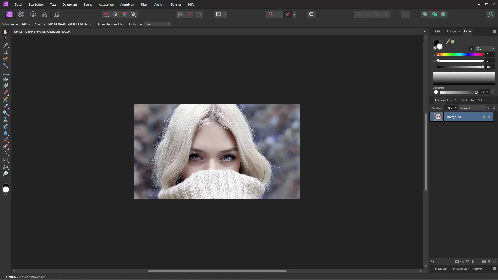 Effective strategies for optimizing images with low resolution in Affinity Photo