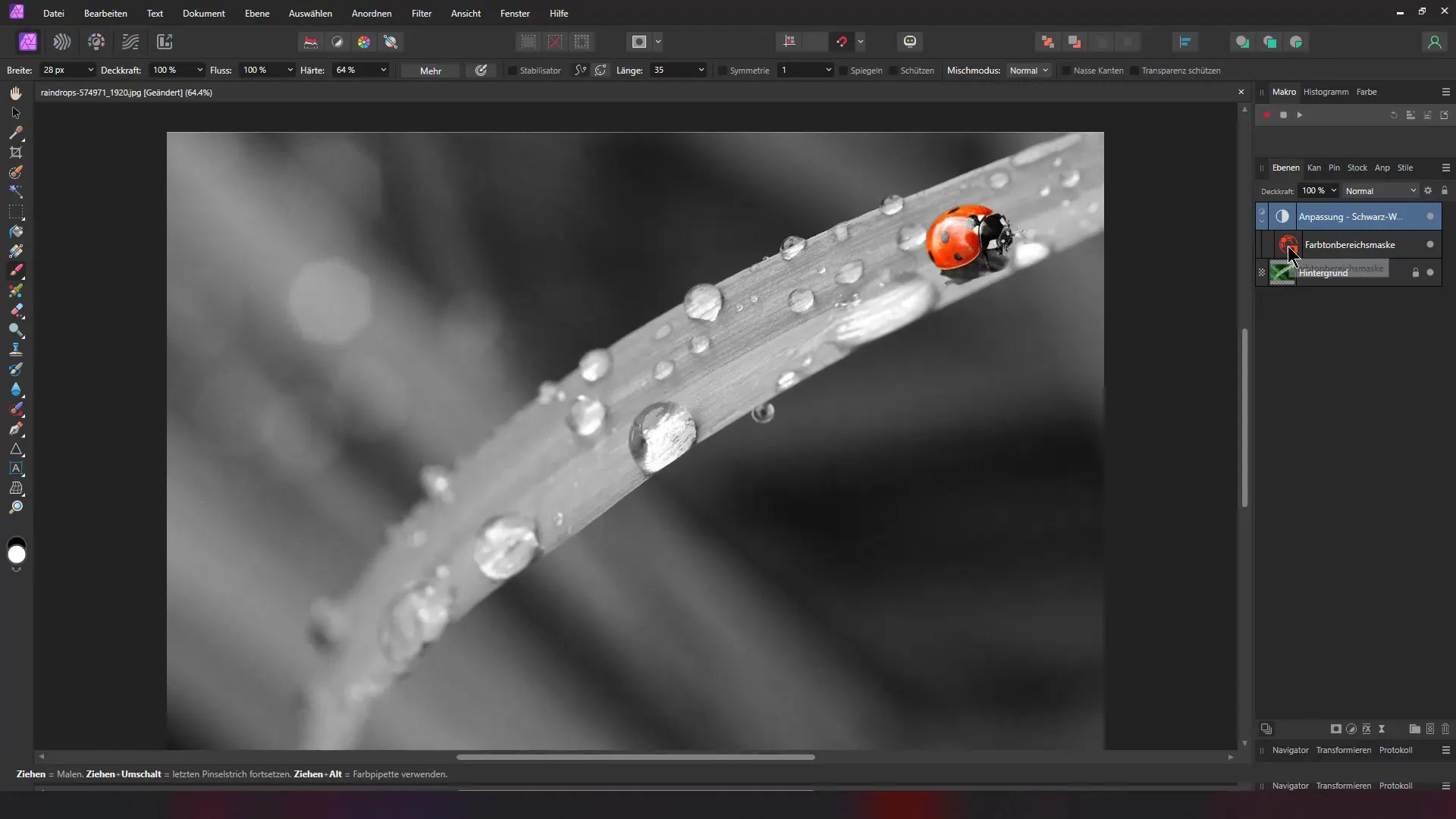 Affinity Photo'da daha etkili bir Renk Anahtarı Efekti oluşturmak