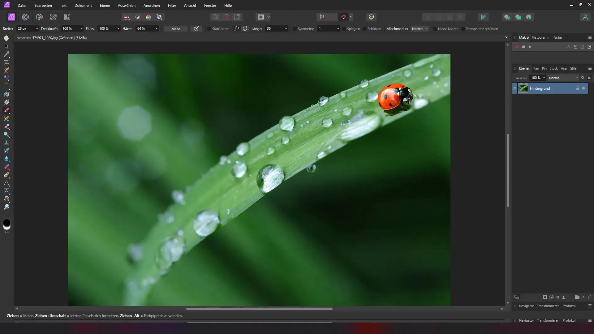 Membuat efek kunci warna yang efektif di Affinity Photo