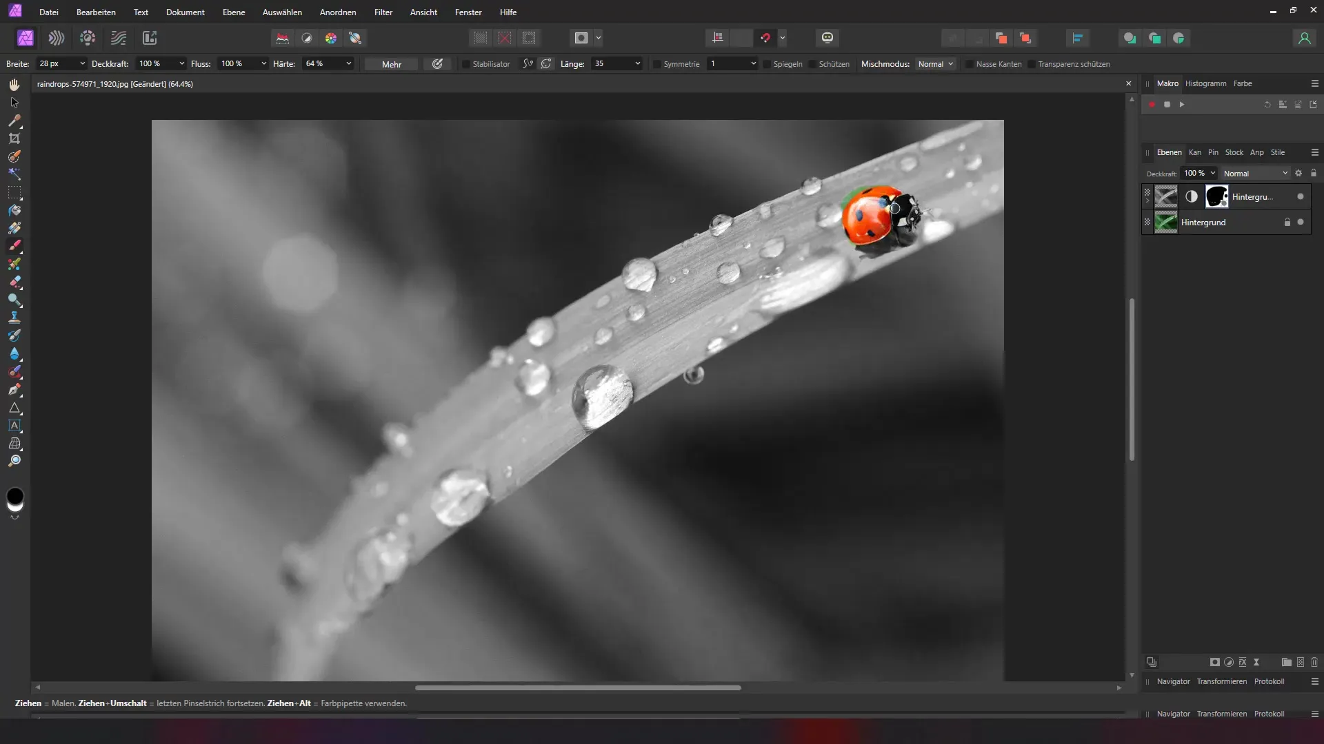 Affinity Photo'da daha etkili bir Renk Anahtarı Etkisi oluşturmak