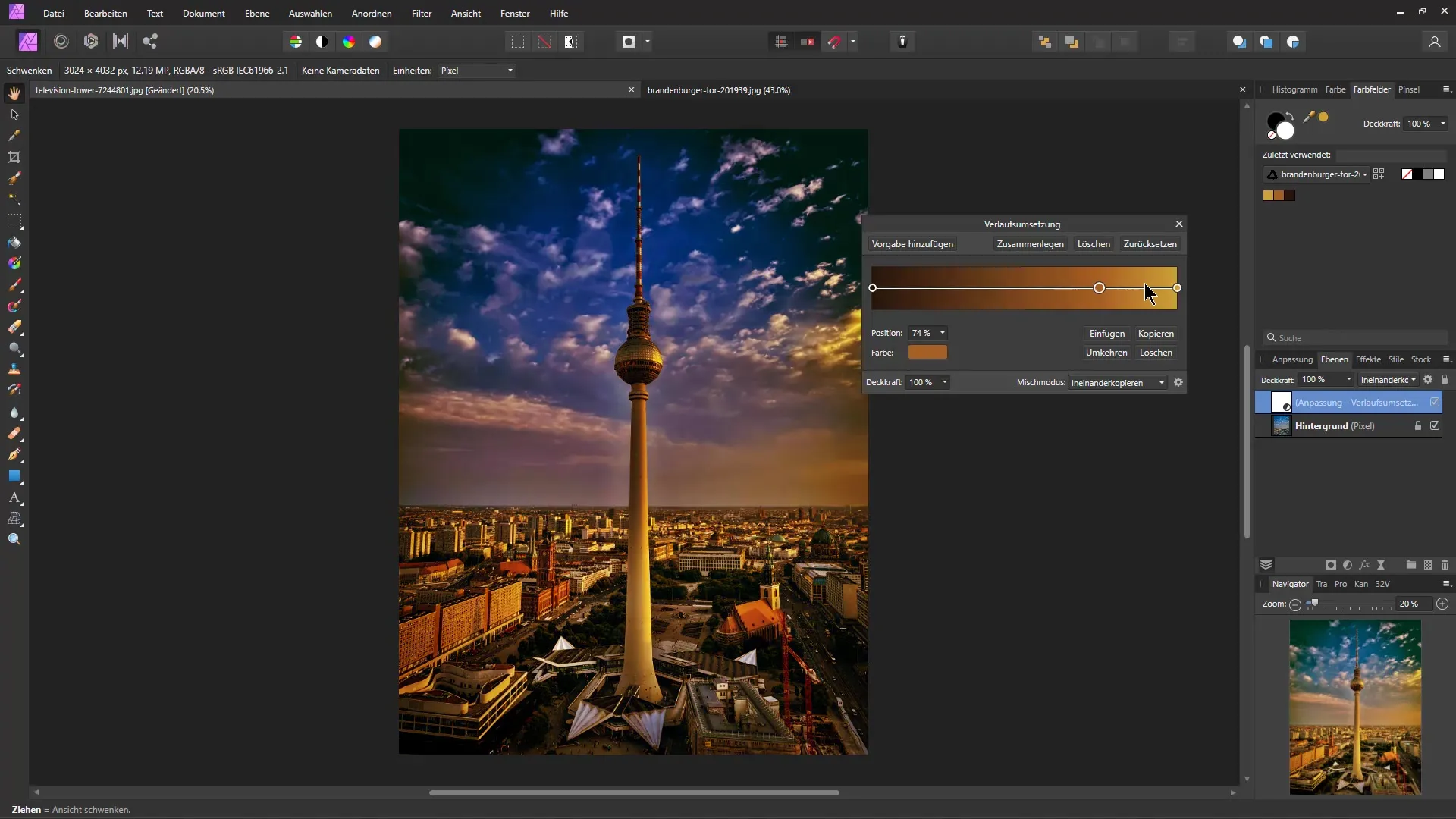 Kleuruitstraling van een afbeelding in Affinity Photo op een andere overzetten - Een handleiding