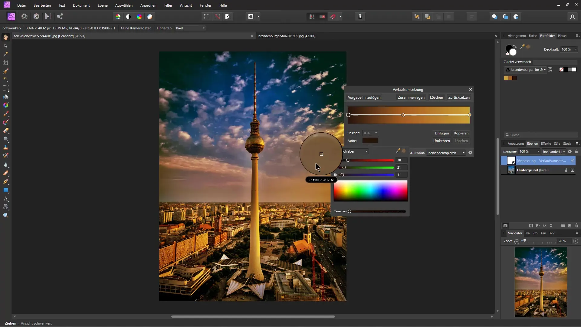 Mentransfer tampilan warna suatu gambar di Affinity Photo ke gambar lain - Sebuah panduan