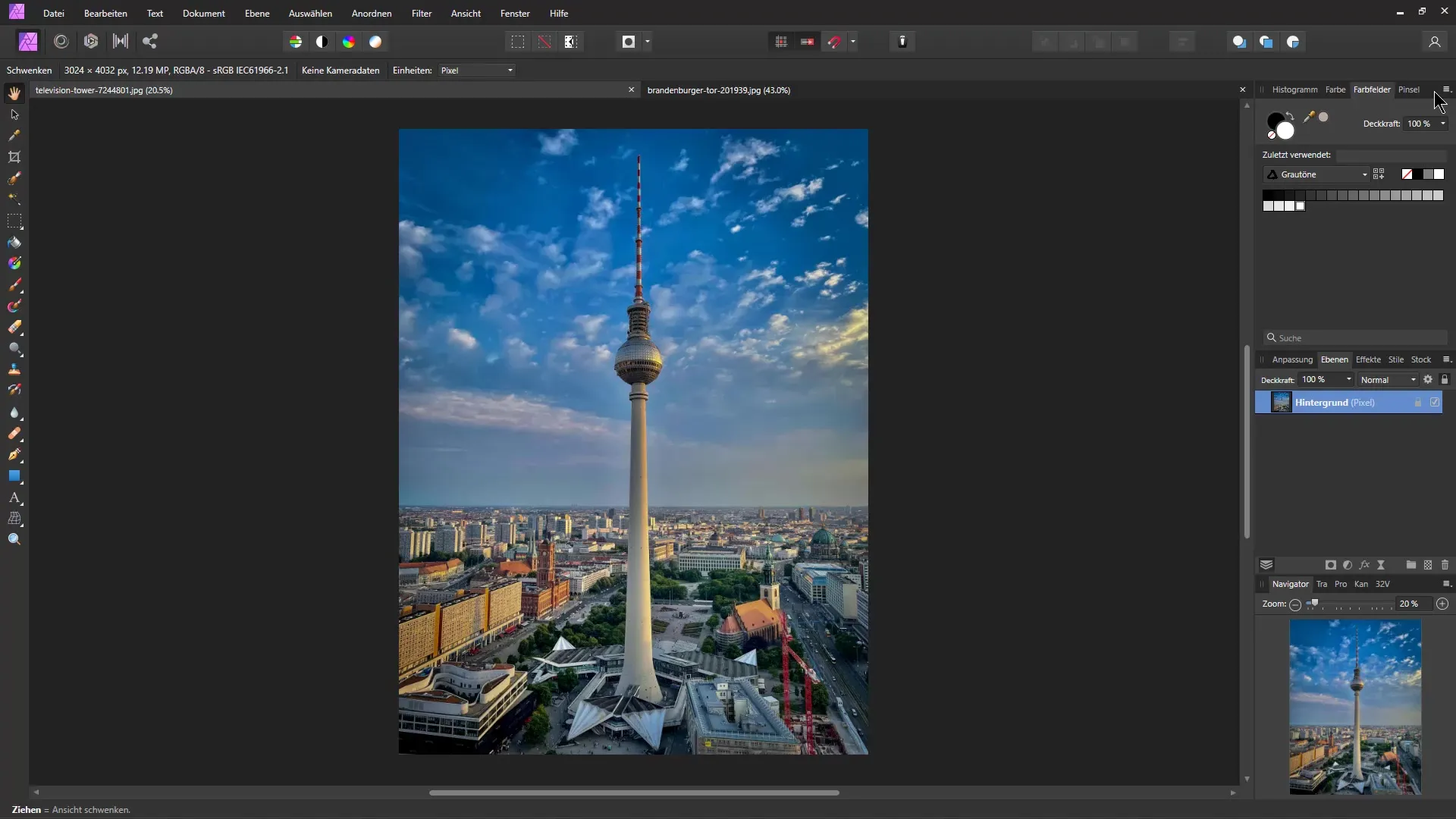 Viena attēla krāsu izskata pārnešana citā attēlā programmā Affinity Photo - ceļvedis