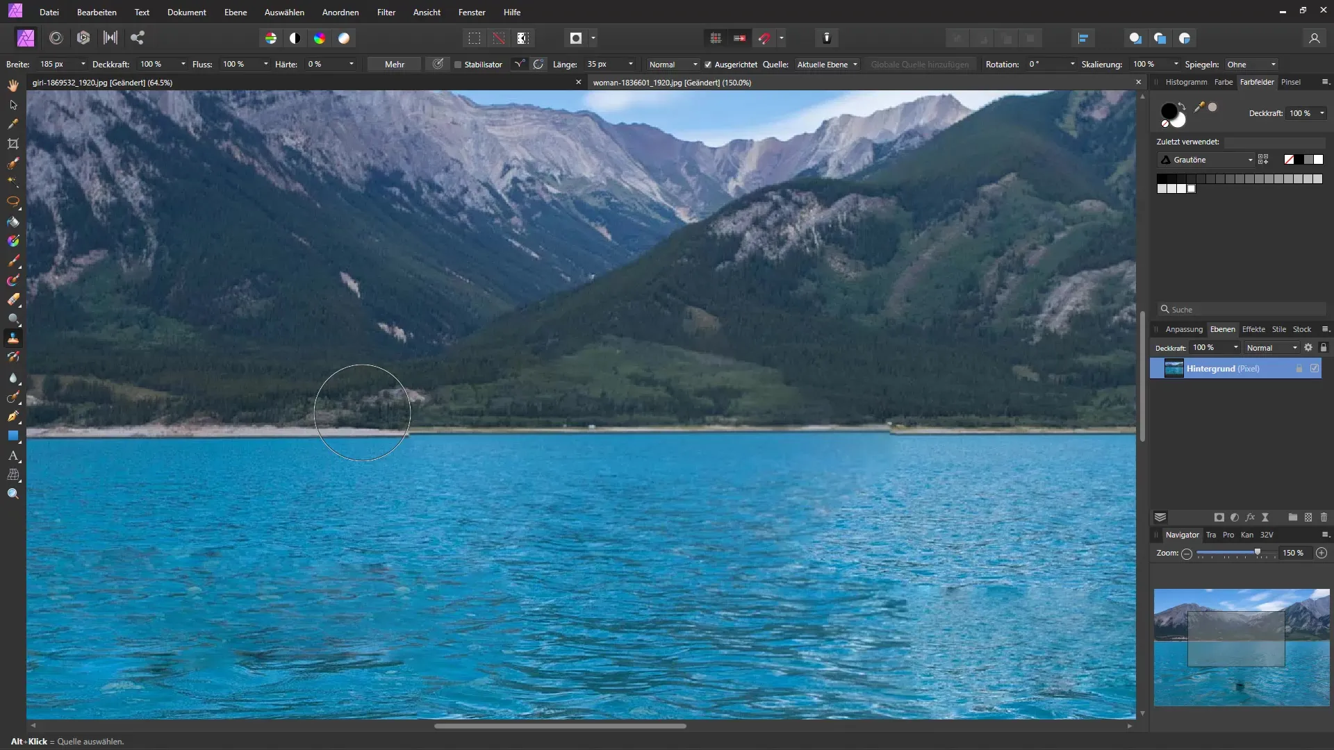 Ātra traucējošu objektu noņemšana programmā Affinity Photo - soli pa solim