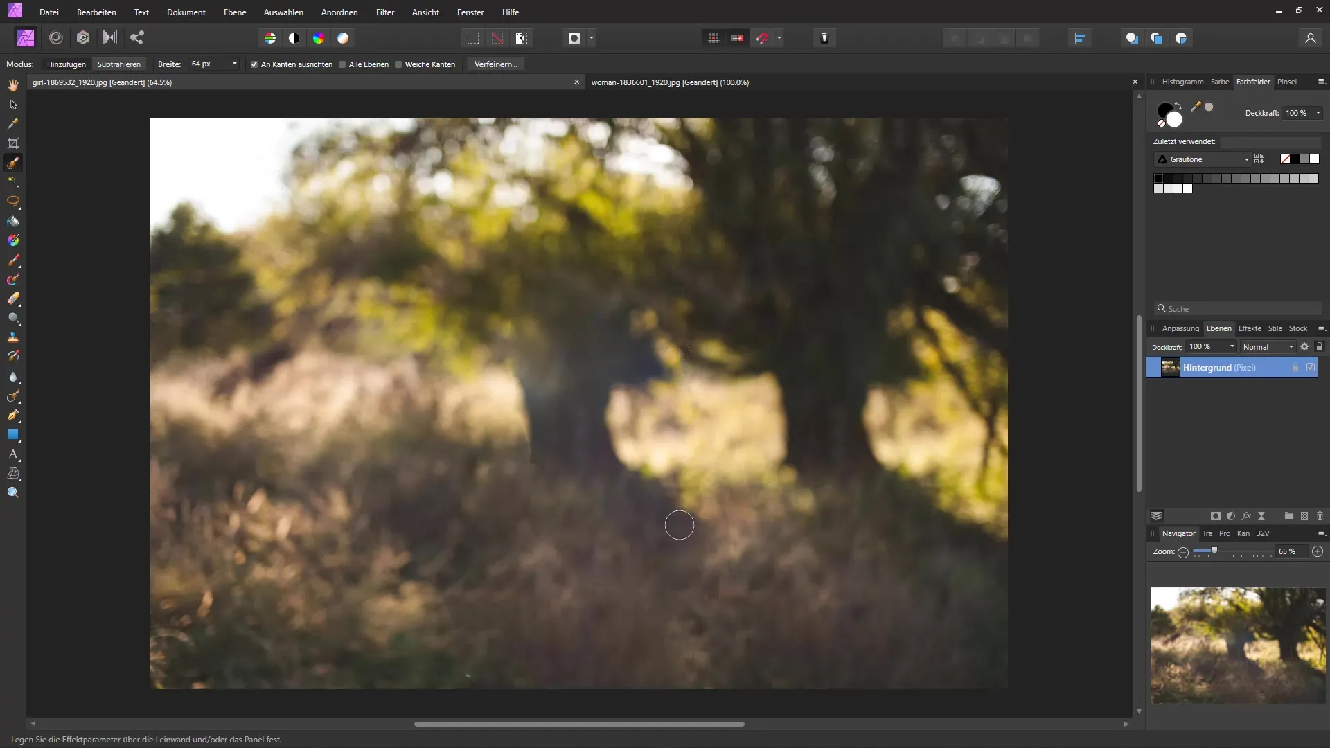 Ātra traucējošu objektu noņemšana programmā Affinity Photo - soli pa solim