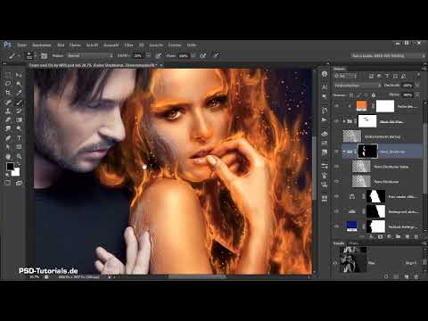 Photoshop composing - Fire and ice - Part 06: Sparks and frost