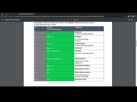 Google Sheets tutorial: 10.2 Shortcuts in Google Sheets