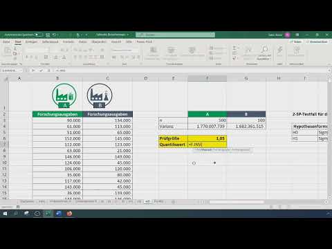Excel ile istatistik: 4.8 Excel'de İki Örneklem F testi
