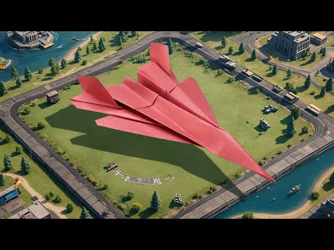 Preview image: Fold F-22 Raptor paper airplane - Instructions with photos and video