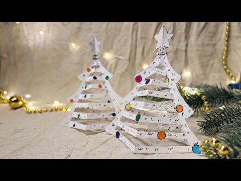 Preview image: 3D Christmas tree made of paper: A Christmas crafting activity with children