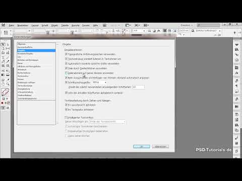 Default settings in Adobe InDesign