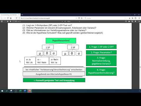 Statistics with Excel: 4.4 1-SP test for the expected value with unknown variance in Excel