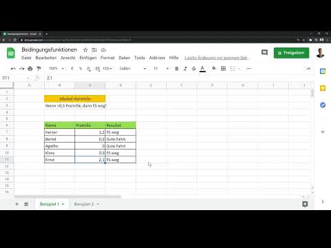 Google Sheets - opastus: 4.9 Ehtofunktiot