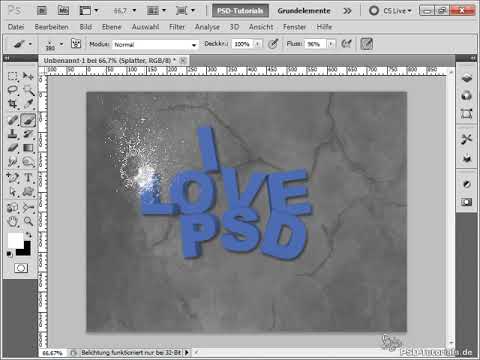3D typo splatter effect