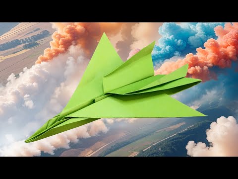Imagen de vista previa: Avión militar de papel - una guía paso a paso