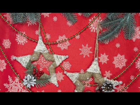 Preview image: Craft idea: Christmas tree decoration in the shape of a star