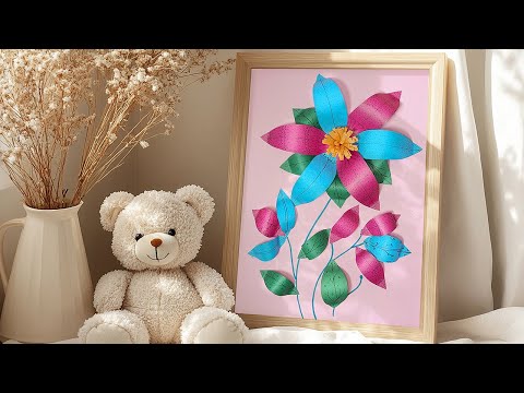 Preview image: Craft beautiful 3D flowers with your child: A step-by-step guide