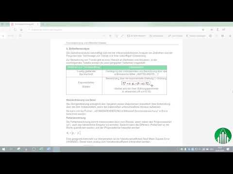 Data analysis with Excel for business and sales: 2.5 Determining trends after exponential smoothing