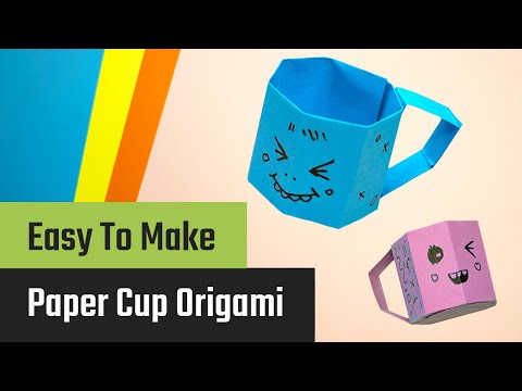 Preview image: DIY paper cup - crafting instructions with video and photos for children