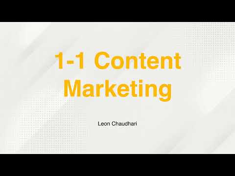 Facebook marketing: 14.30 | 1-to-1 content marketing