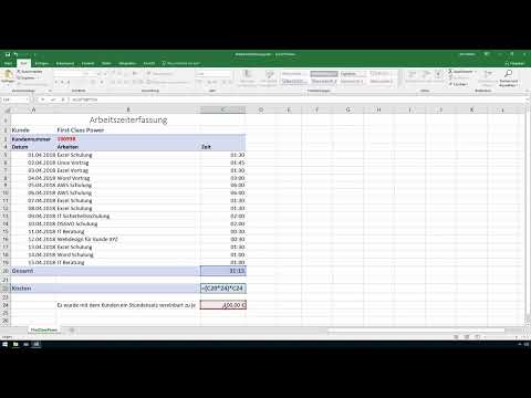 Excel-training voor meer efficiëntie op kantoor: kalender, organigram & Co - 4.2 werktijd met Industriële tijd.
